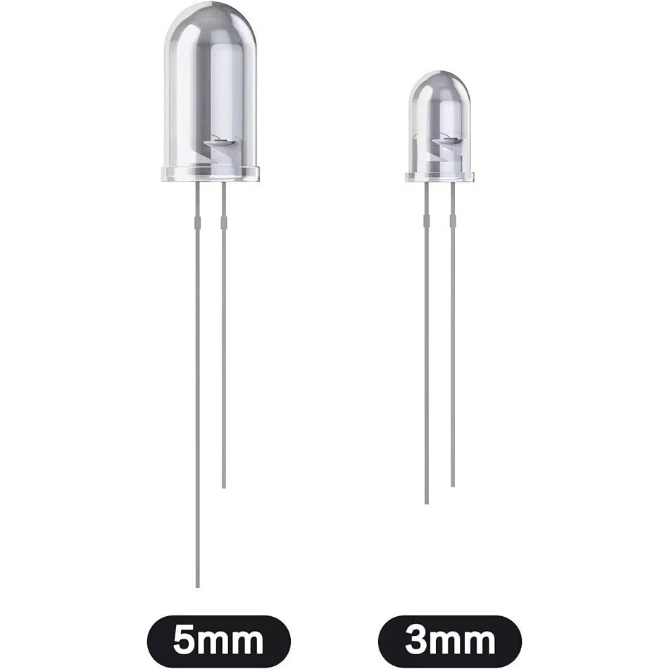 200pcs LED Diodes 3/5mm LED Light Emitting Bulb Lamp, Science, DIY, Electronics - Dukes Supplies