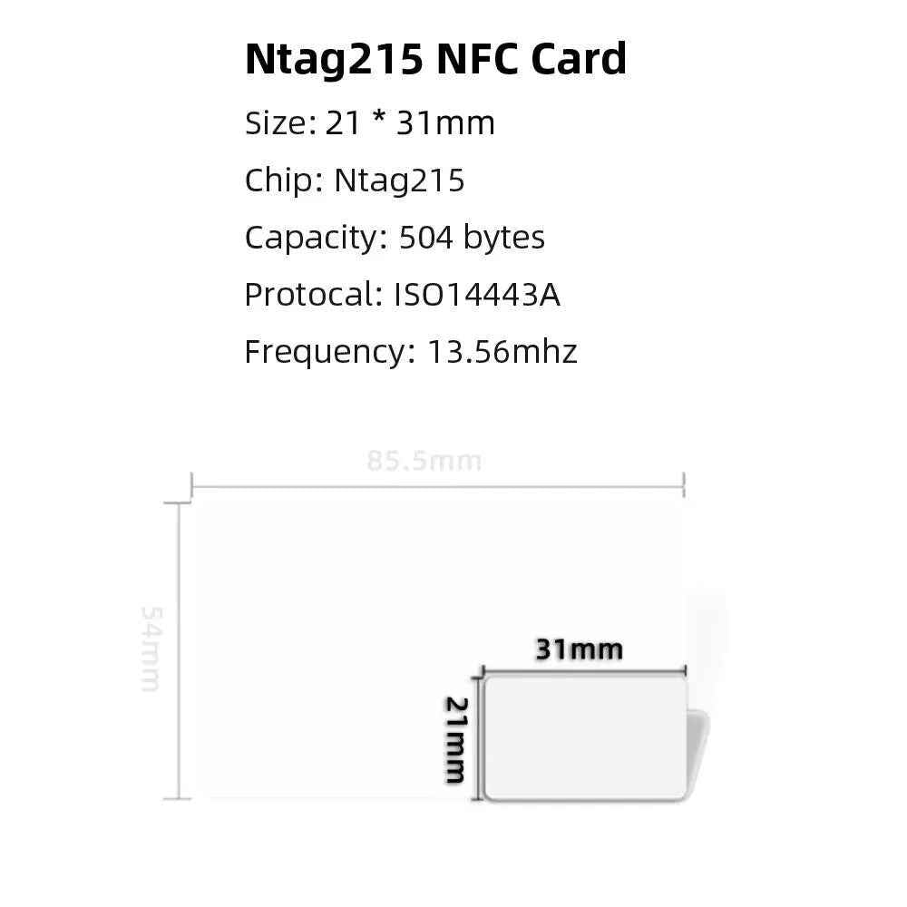 10 x NTAG215 NFC Coin Tags Waterproof PVC 25mm for Android iOS - Dukes Supplies