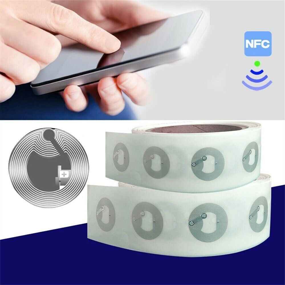 NTAG215 NFC Sticker Tags Adhesive 25mm 13.56 MHZ TagMo Amiibo iOS Android - Dukes Supplies