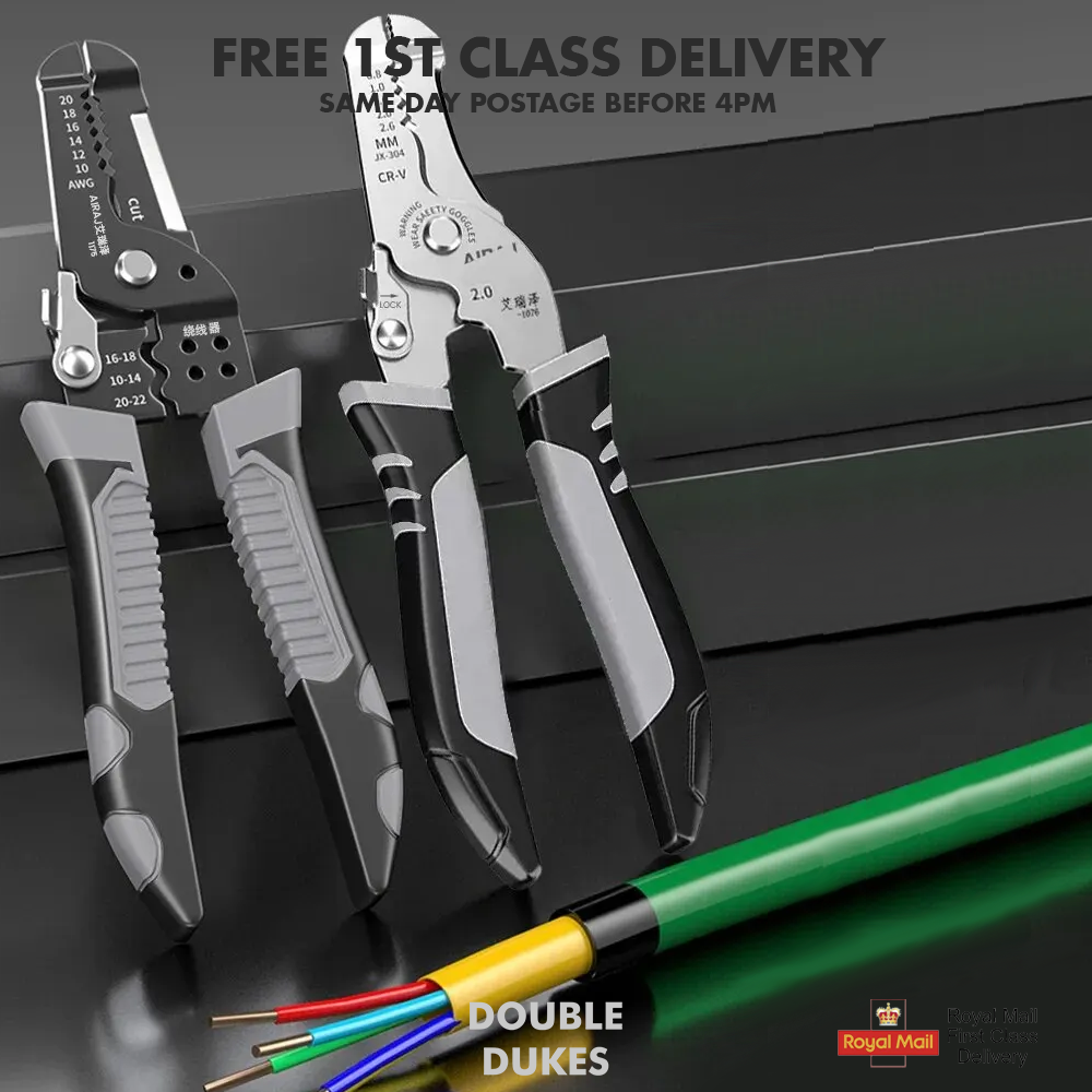 Cable Strip Crimping & Cutter Tool - Terminals Crimp Electrical Crimper Plier - Dukes Supplies