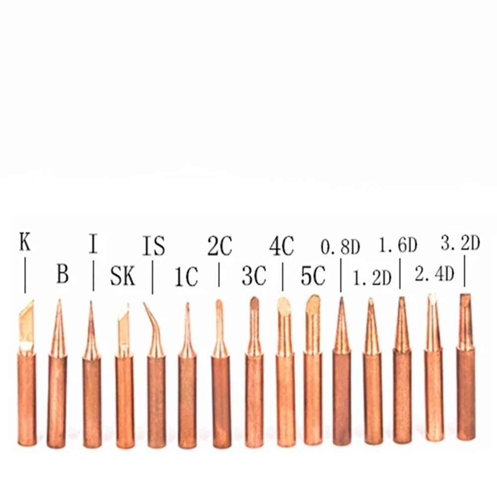 5pc/Set 900M-T-2C Soldering Iron Tip Pure Copper Iron Head Solder Tool Tips - Dukes Supplies