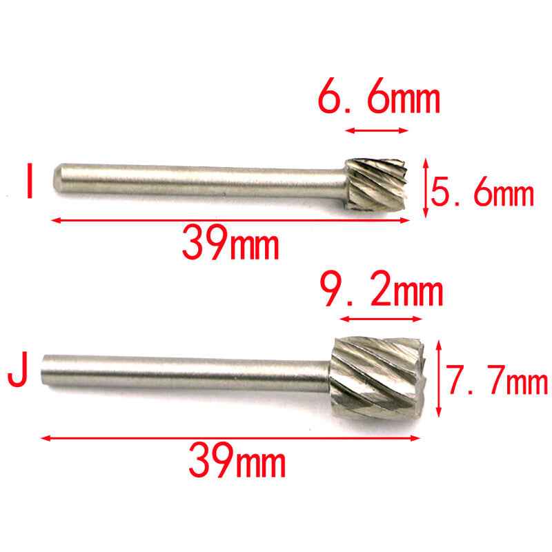 10 x HSS Routing Wood Carving Tool Rotary Drill File Router Bits For Dremel - Dukes Supplies