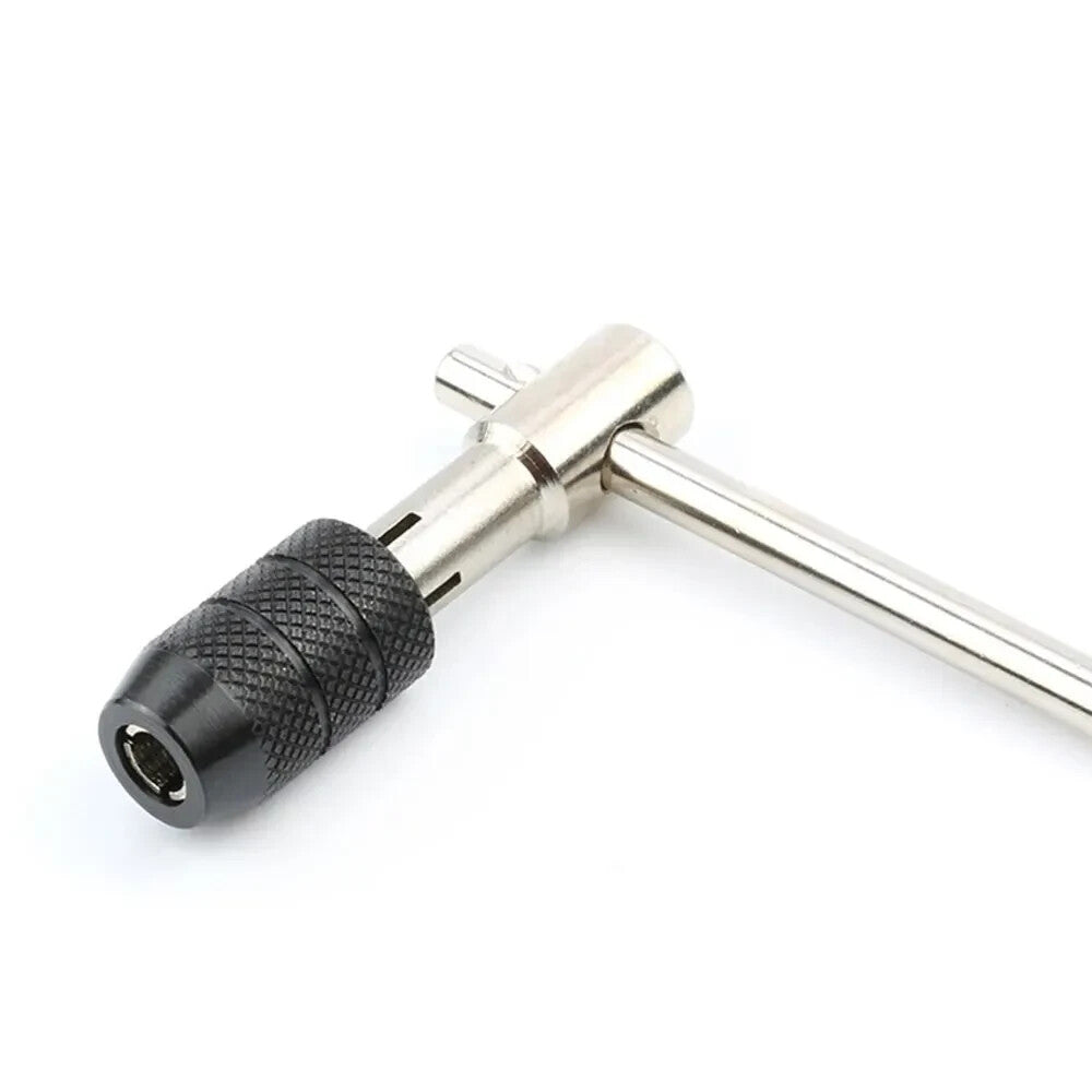 6pcs Hand Tap Set Screw Thread Taps T-Wrench Reamer M3-M8 Twist Drill Bit - Dukes Supplies