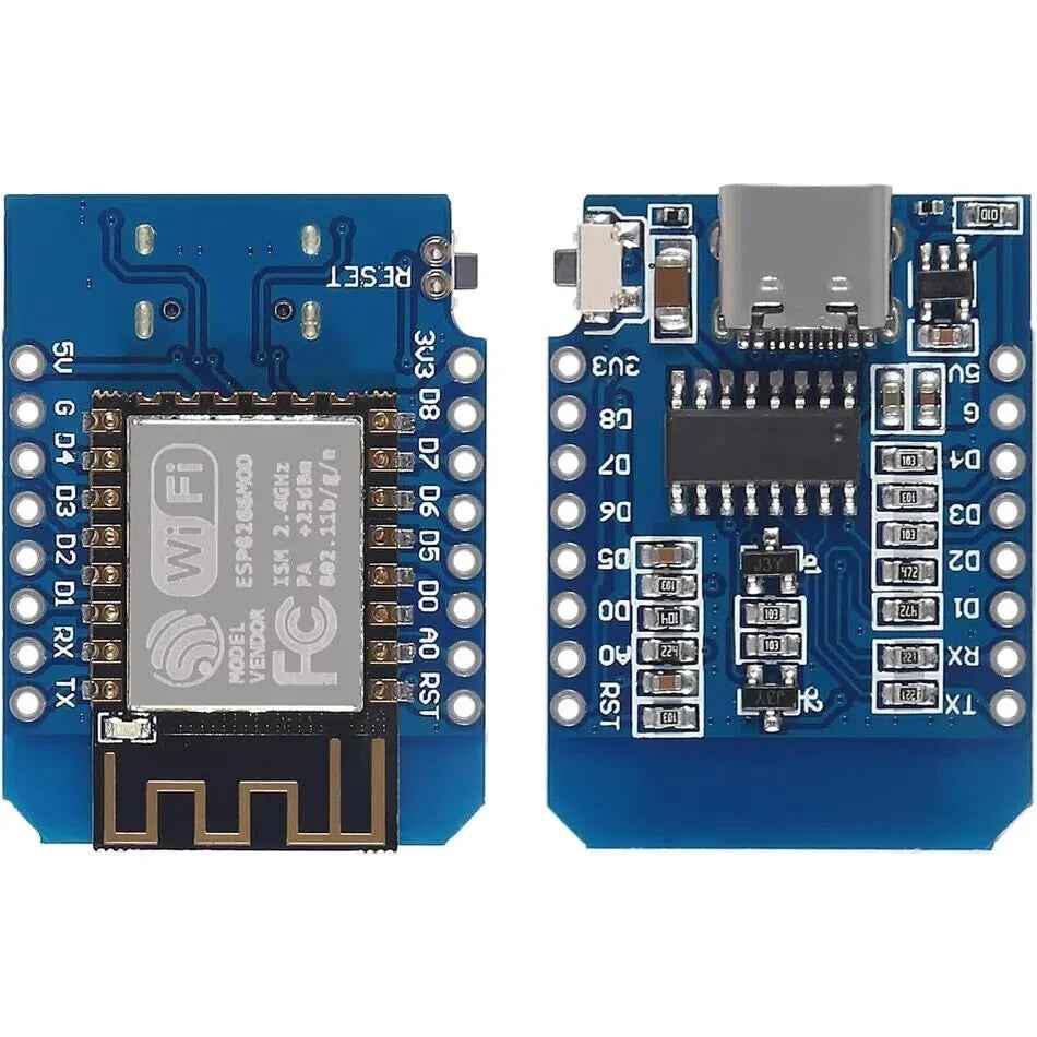 D1 MINI ESP8266 NODEMCU ESP WIFI 4M BYTES IOT DEVELOPMENT BOARD MICRO/USB-C - UK - Dukes Supplies