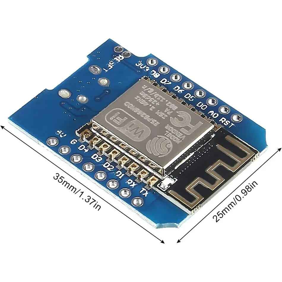 D1 MINI ESP8266 NODEMCU ESP WIFI 4M BYTES IOT DEVELOPMENT BOARD MICRO/USB-C - UK - Dukes Supplies