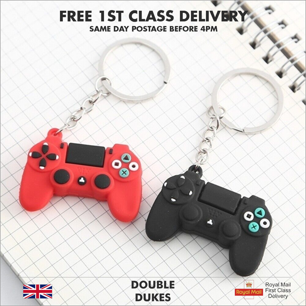 Game Controller Keychain Video Gaming Keyring PlayStation PS4/PS5 Gamer Gift - Dukes Supplies