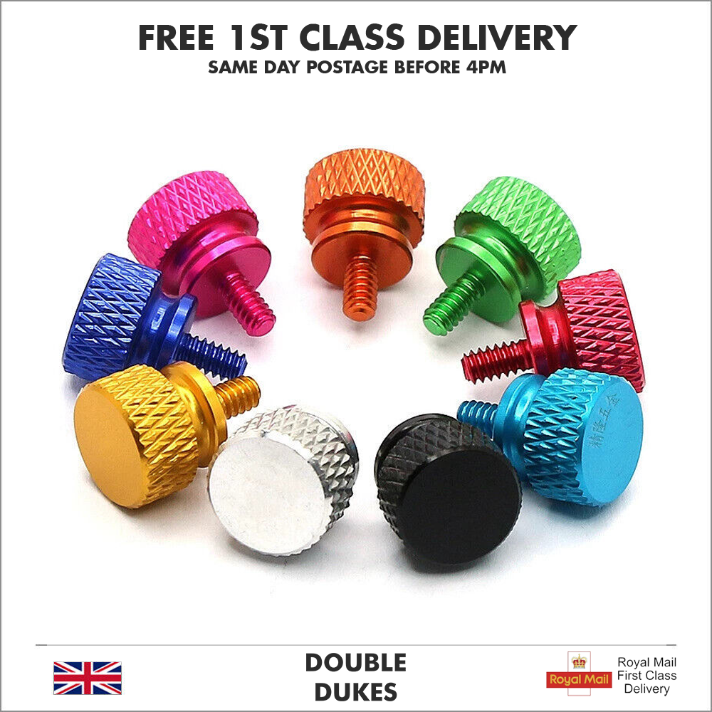 4pcs Alloy M.3 Anodised Coloured Screws for Computer Desktop GPU PCI Motherboard - Dukes Supplies