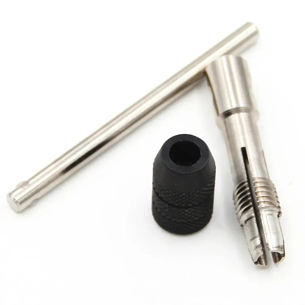 6pcs Hand Tap Set Screw Thread Taps T-Wrench Reamer M3-M8 Twist Drill Bit - Dukes Supplies