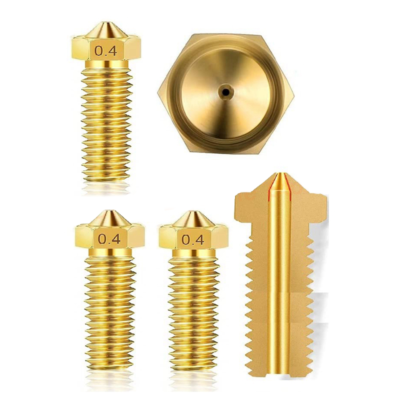 3D Printer M6 Volcano Brass Extruder Nozzle E3D 0.2mm - 0.4mm First Class UK - Dukes Supplies