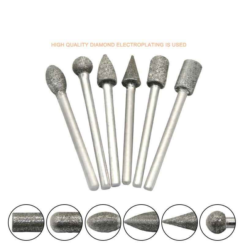 20Pcs Dremel Diamond Grinding Burr Drill Bit Set For Woodworking Rotary Tool - Dukes Supplies