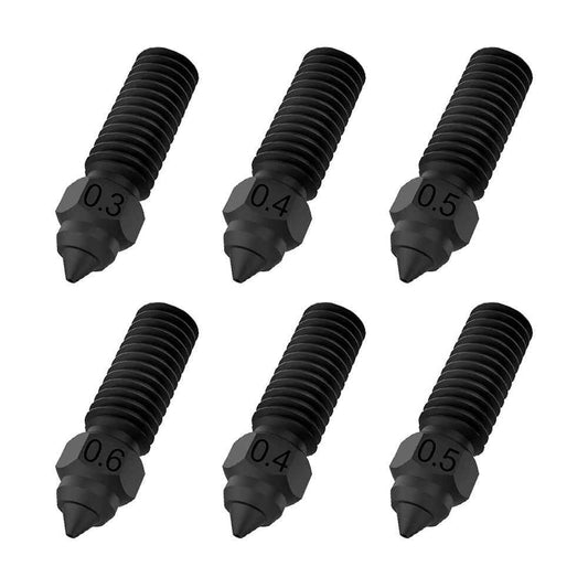 Creality K1/K1 Max CR-M4 Nozzle Hardened Steel 0.2mm-1.2mm 3D Printer M6 Thread - Dukes Supplies