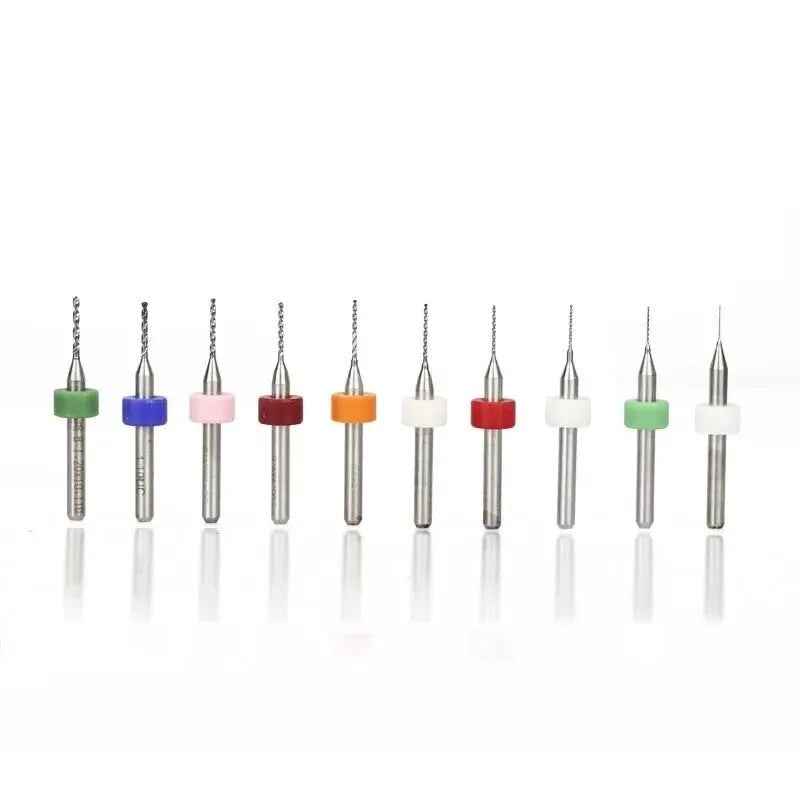 10PCS PCB Drill Bits Set Carbide Micro Mini CNC Drilling Bits Rotary Tool - Dukes Supplies
