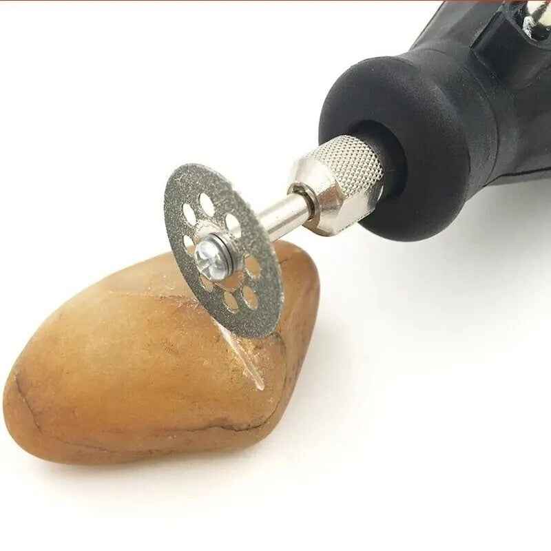 12PCS Rotary Diamond Glass Cutting Discs Disks 2x Mandrel Dremel Tools 25mm UK - Dukes Supplies
