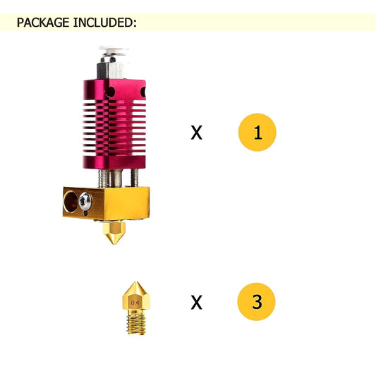 3D Printer Hotend Extruder Parts Hot End for Ender 3, Ender 3 Pro, Ender 5 CR-10 - Dukes Supplies