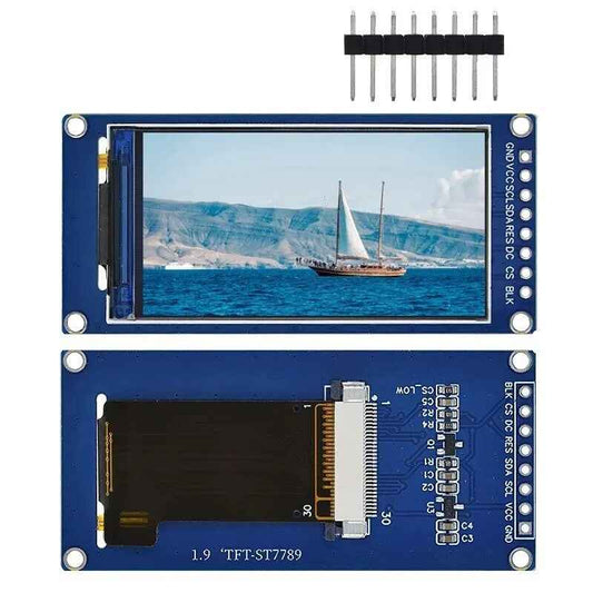1.9'' IPS Full Angle TFT LCD Color Display Screen Module SPI ST7789 170x320 UK - Dukes Supplies