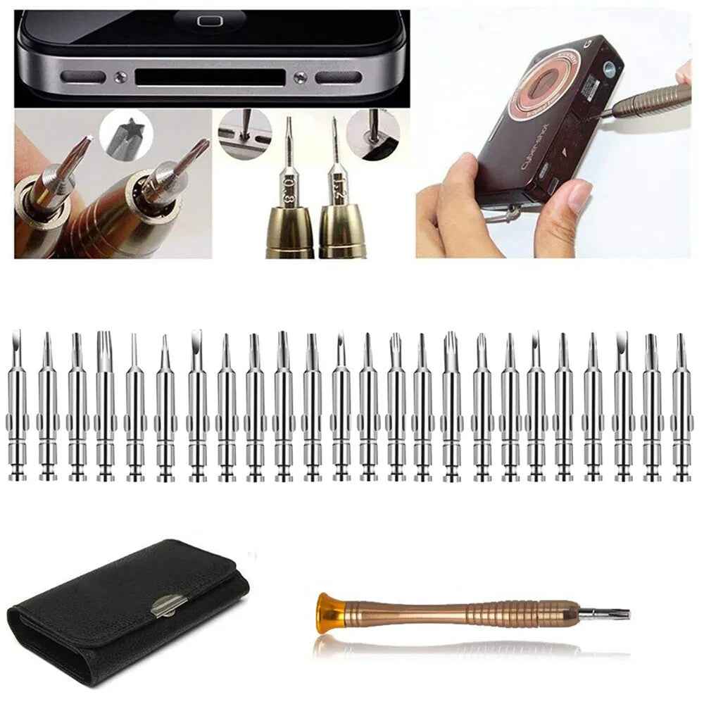 Mobile Phone 25 in 1 Repair Tool Kit Screwdriver Set iPhone iPod iPad Samsung UK - Dukes Supplies