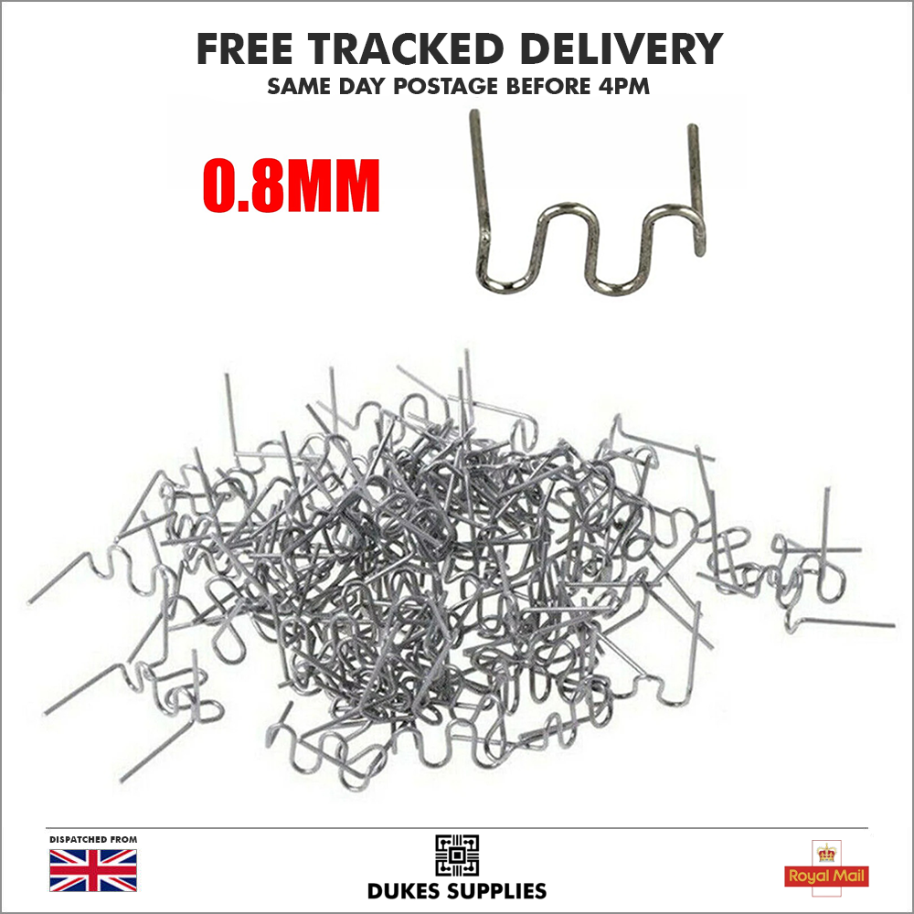 1000pc Hot Staples Plastic Welding Wave Stapler For Car Bumper Repair 0.8mm - Image 1