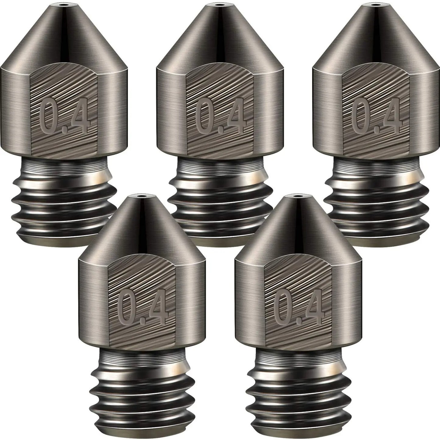 2pcs 0.4mm Hardened Steel 3D Printer Nozzle MK8 CR-10 Ender 3 Anet A8 m6 - Dukes Supplies