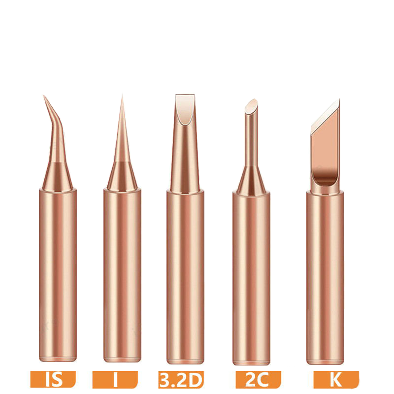 5pc/Set 900M Soldering Iron Tip Set Pure Copper Iron Head Solder Tool Tips - Dukes Supplies