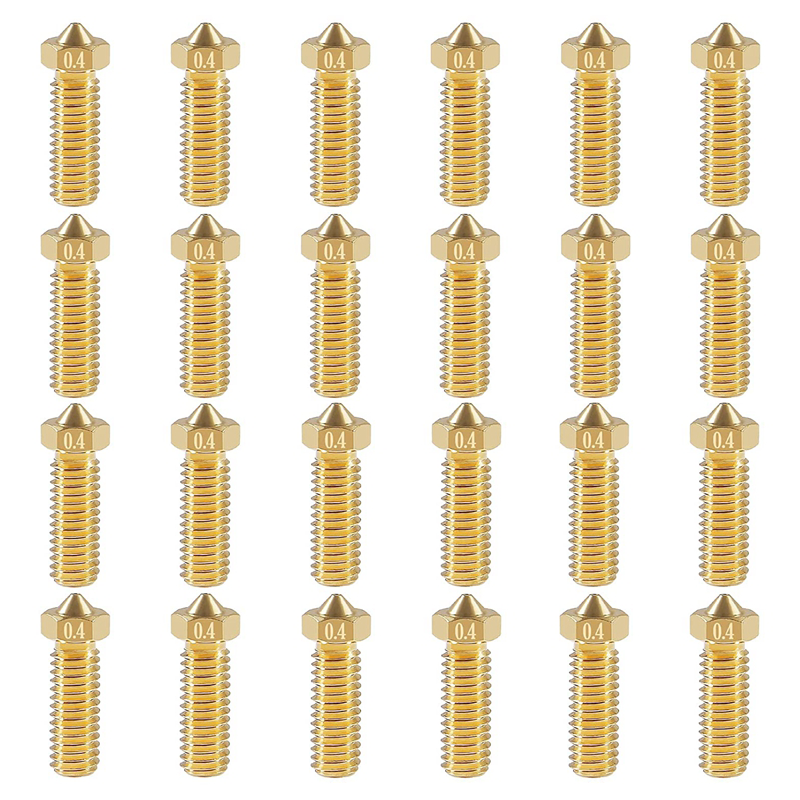 3D Printer M6 Volcano Brass Extruder Nozzle E3D 0.2mm - 0.4mm First Class UK - Dukes Supplies