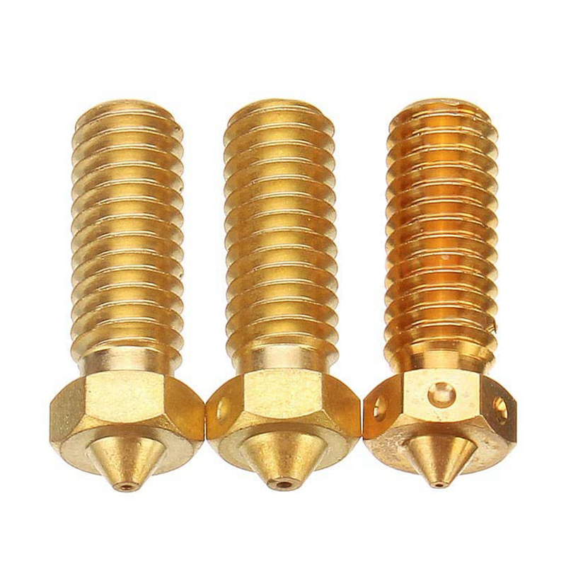 3D Printer M6 Volcano Brass Extruder Nozzle E3D 0.2mm - 0.4mm First Class UK - Dukes Supplies