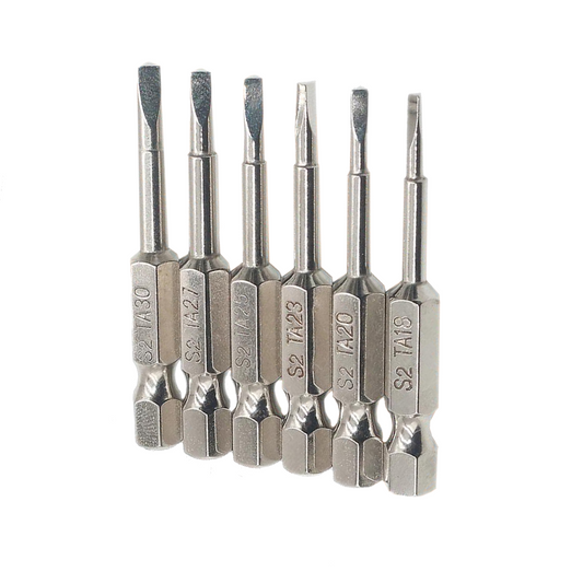 6Pcs Magnetic Triangle Head Screwdriver Bits S2 Steel 1/4" Hex Shank Alloy 50mm - Dukes Supplies