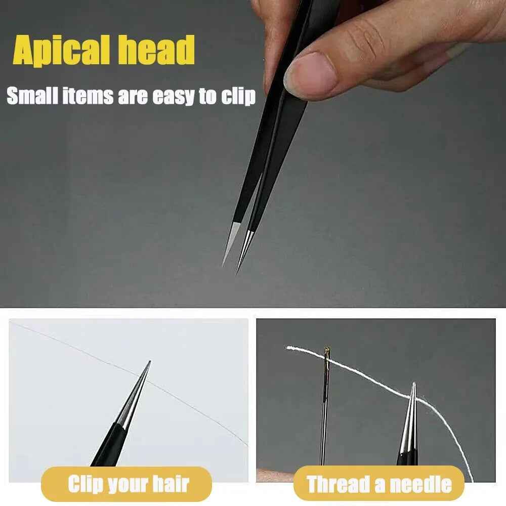 Anti-Static Precision ESD Tweezers Set Stainless Steel for Electronics UK - Dukes Supplies