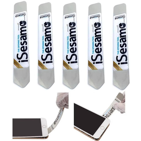 Stainless Steel Metal Flat Curved Spudger 0.1mm Ultra Thin Pry Opening Tool - Dukes Supplies