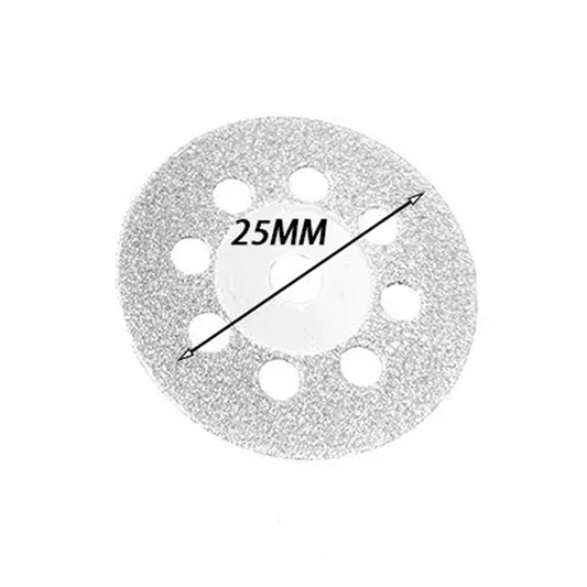 12PCS Rotary Diamond Glass Cutting Discs Disks 2x Mandrel Dremel Tools 25mm UK - Dukes Supplies