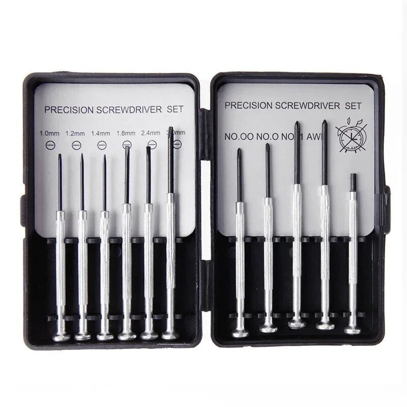 11pc Precision Screwdriver Set Kit- Tools for Glasses, Watches, Jewellers & More - Dukes Supplies