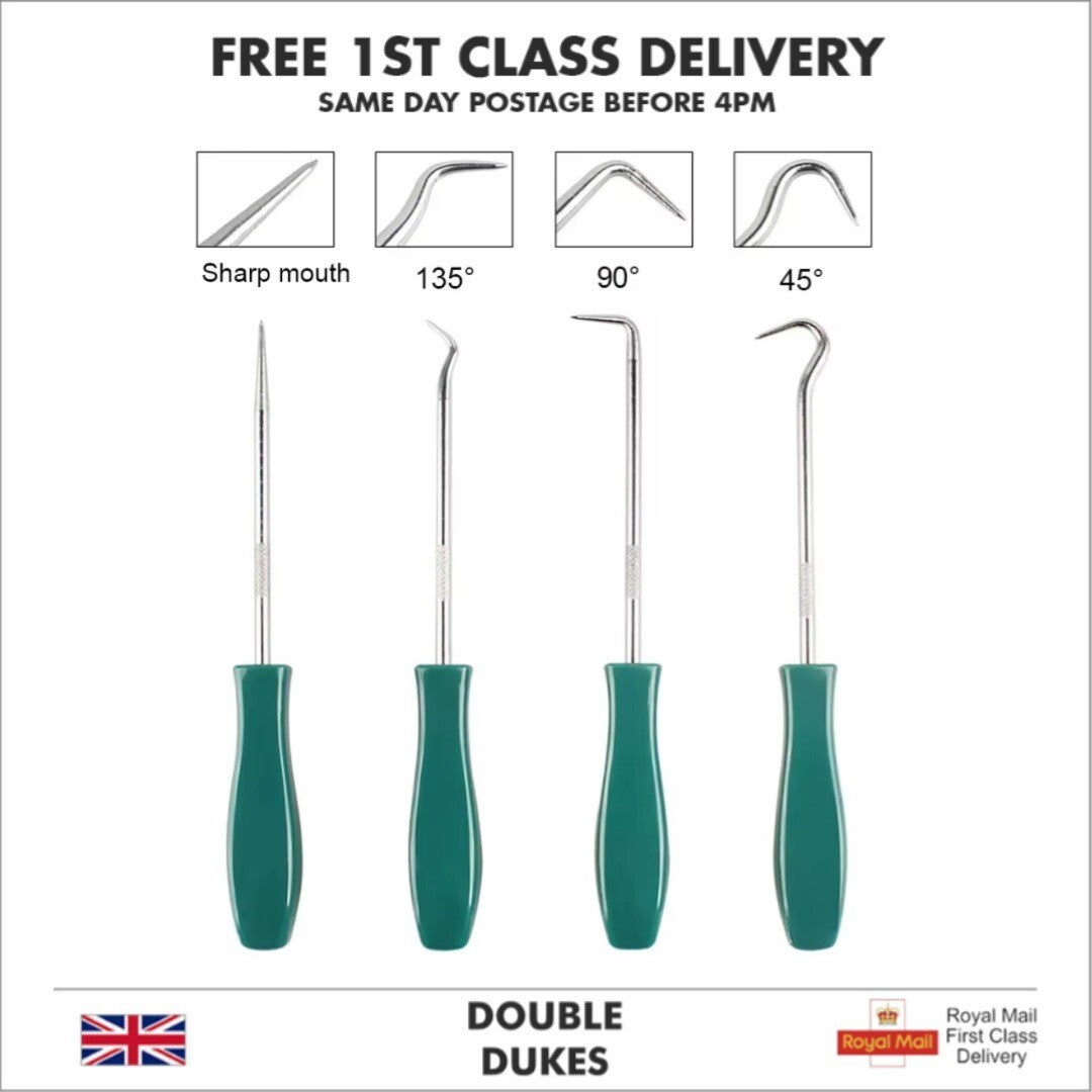 4Pcs Oil Seal Screwdrivers Set O-Ring Seal Gasket Pry Car Vehicle Pick Hook Kit - Dukes Supplies