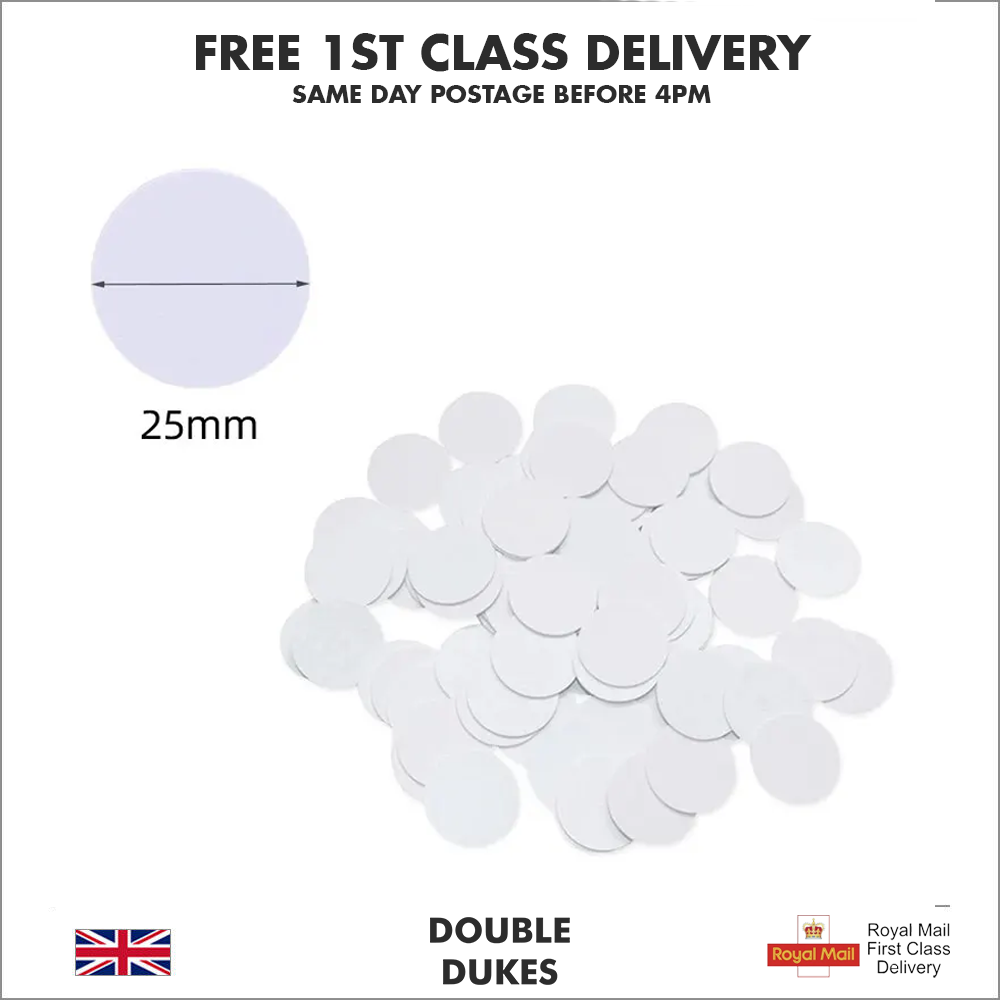 10 x NTAG215 NFC Coin Tags Waterproof PVC 25mm for Android iOS - Dukes Supplies