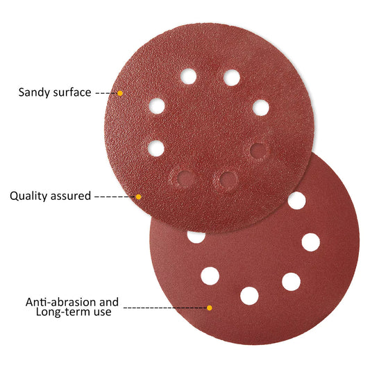 100pc Disc Sanding Pads Paper 5 Inch Round Disc Pad Abrasive Tool | 30-3000 Grit - Dukes Supplies