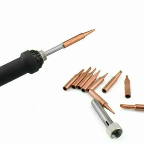 10pc/Set 900M Soldering Iron Tip Pure Copper Iron Head Solder Tool Tips - Dukes Supplies