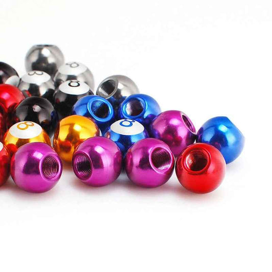 Valve Caps Metal Dust Caps 8Ball Car Motorcycle BMX Van Quad Caravan Alloy Caps - Dukes Supplies