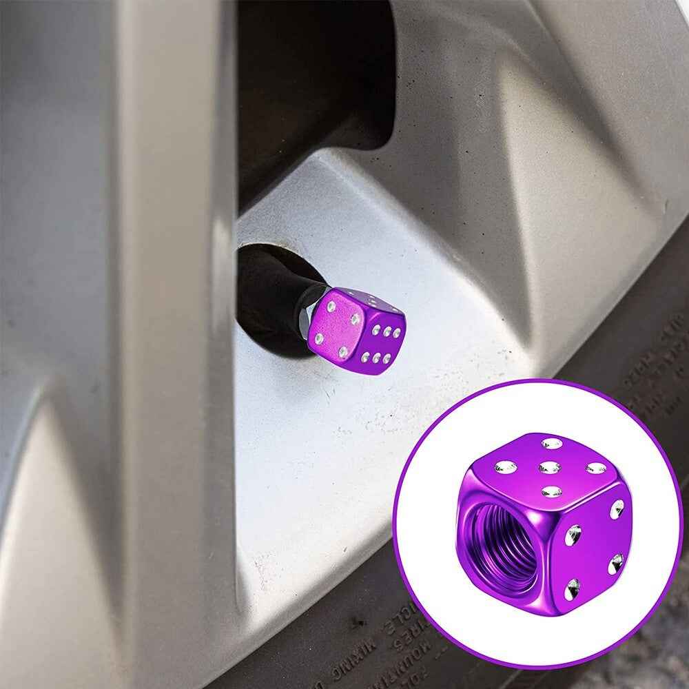 Dice Valve Caps for Cars, Set of 4, Caravans, Motorcycles, BMX - UK Seller - Dukes Supplies