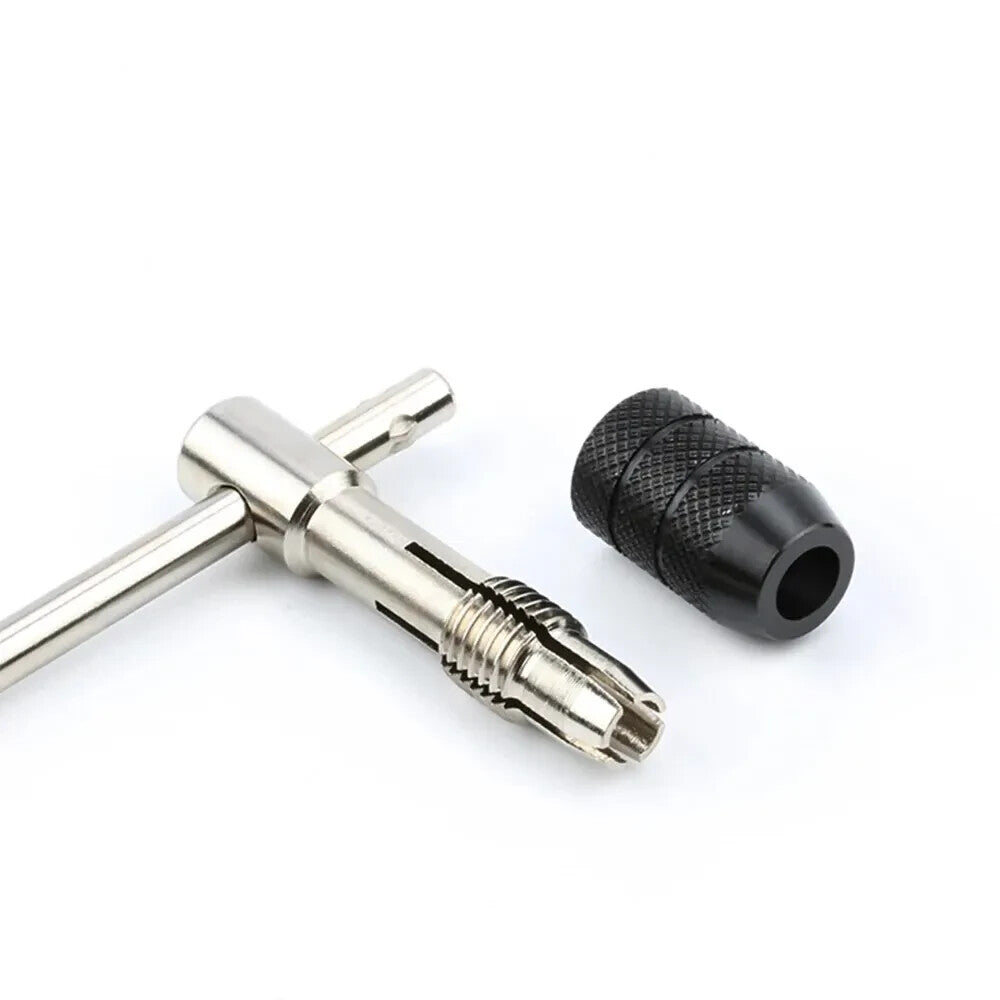 6pcs Hand Tap Set Screw Thread Taps T-Wrench Reamer M3-M8 Twist Drill Bit - Dukes Supplies