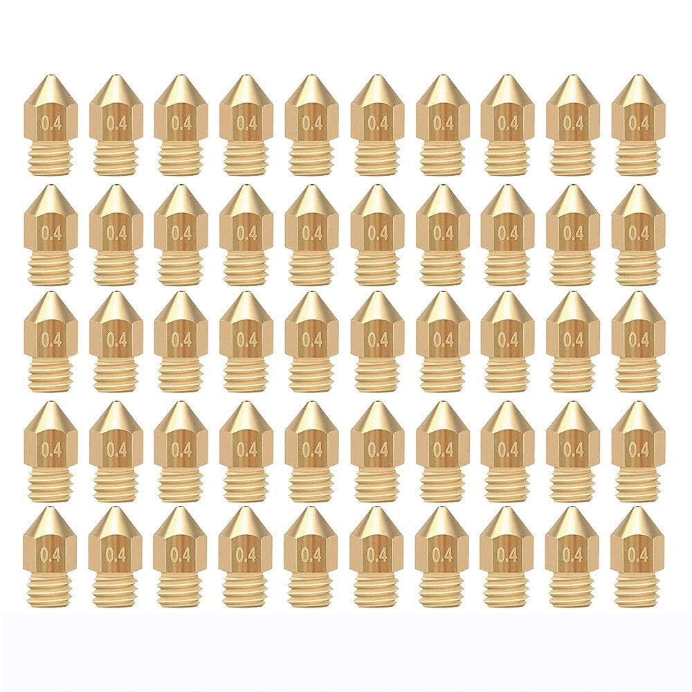 3D Printer Nozzle 0.4mm 10 Extruder MK8 Creality Ender 3 Pro CR-10r Anet A8 m6 - Dukes Supplies