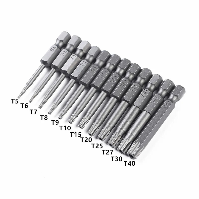 12pc Torx Screwdriver Driver Bit Set Hex Security Magnetic Head 5cm
