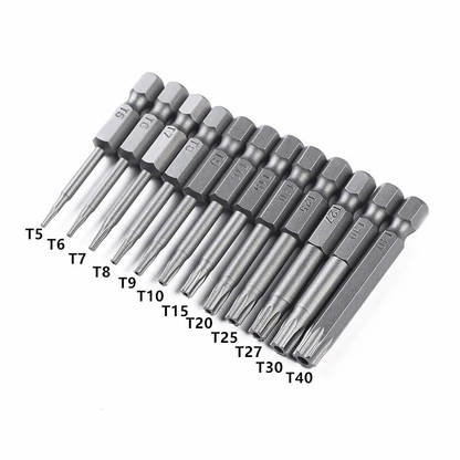 12pc Torx Screwdriver Driver Bit Set Hex Security Magnetic Head 5cm