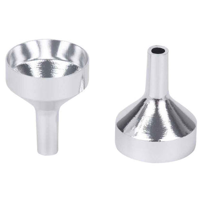 Small Mini Metal Funnels for Atomizers, Vials & Small Bottles Silver 18mm - Dukes Supplies