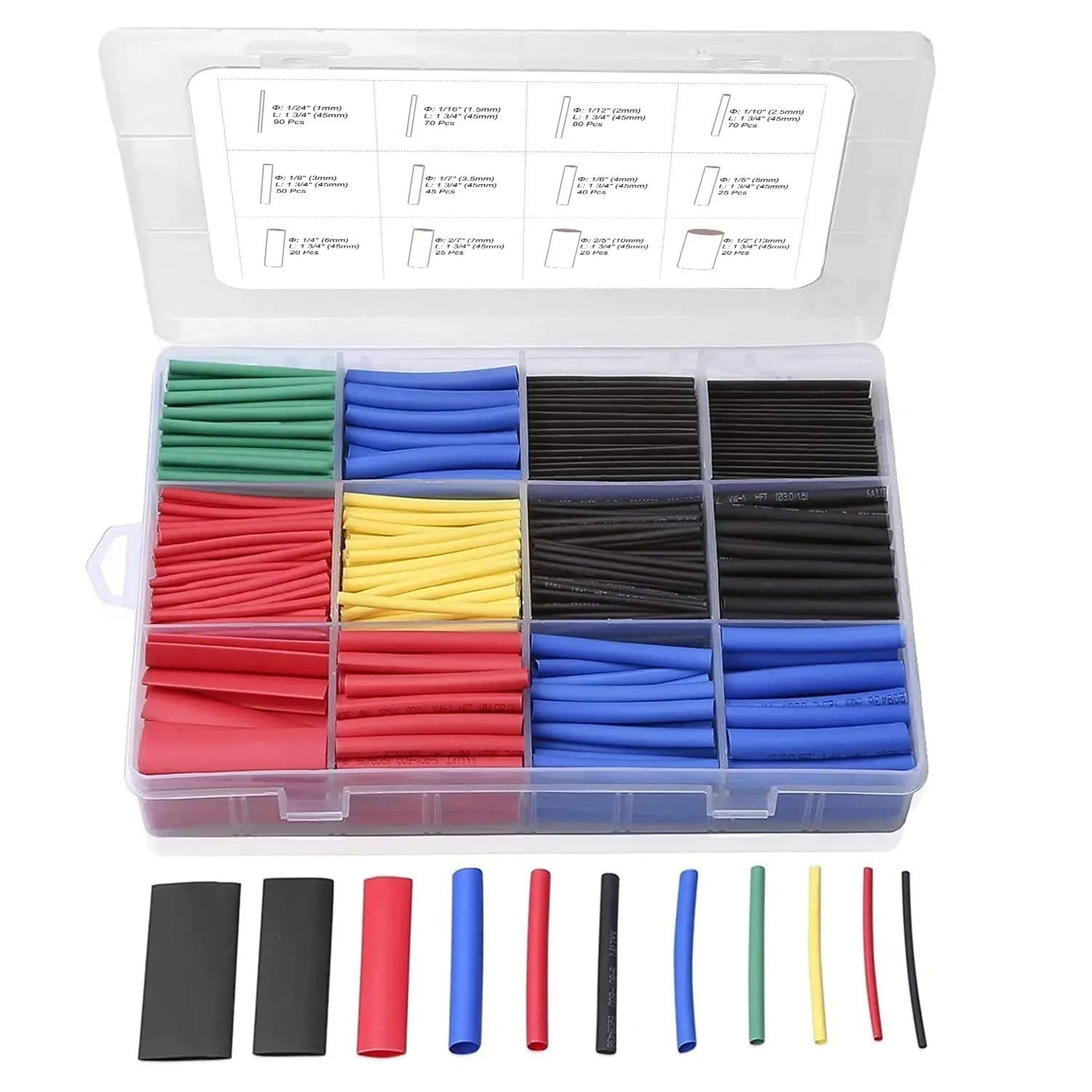 580pcs Heat Shrink Tubing Tube Sleeve Kit Electrical Assorted Cable Wire Wrap - Image 2