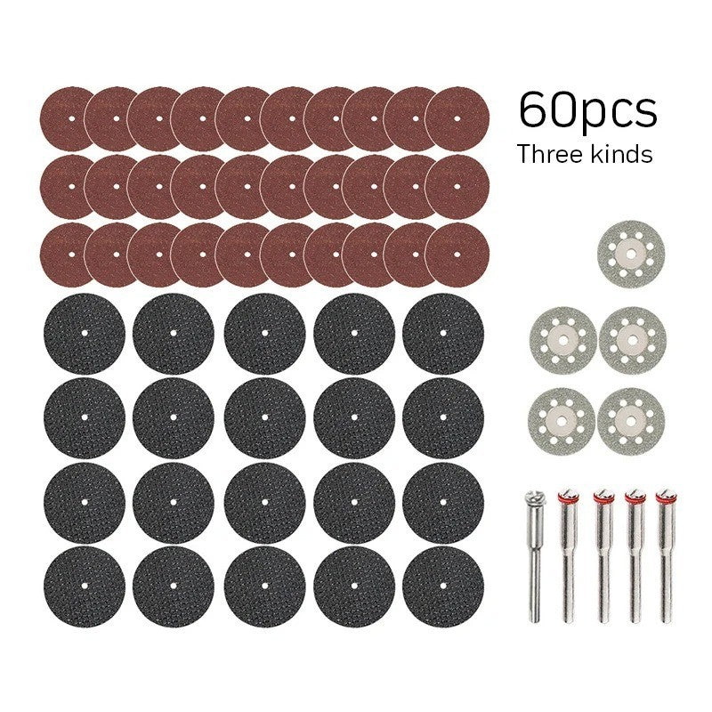 60pc Cutting Discs Wheel Saw Diamond Blades Set & Shanks For Rotary Tool Dremel - Image 2