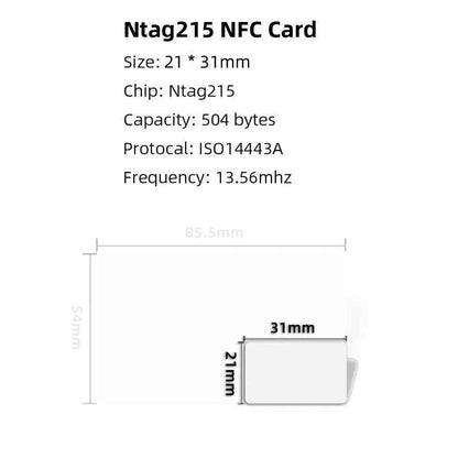 10 x NTAG215 NFC Coin Tags Waterproof PVC 25mm for Android iOS - Dukes Supplies