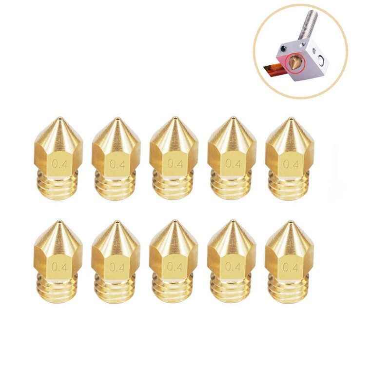 3D Printer Nozzle MK8 Brass Extruder 0.2mm - 1.0mm Creality Ender CR-10 makerbot - Dukes Supplies