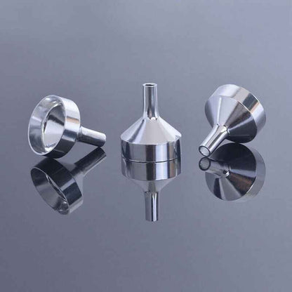 Small Mini Metal Funnels for Atomizers, Vials & Small Bottles Silver 18mm - Dukes Supplies