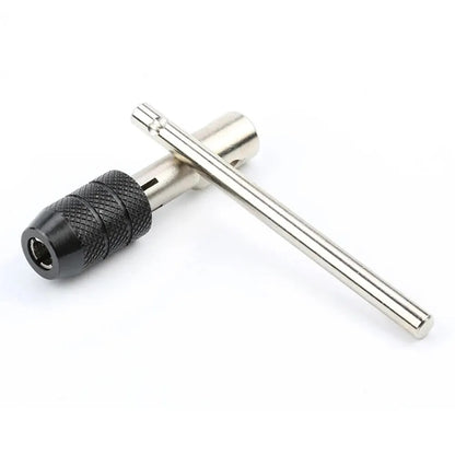 6pcs Hand Tap Set Screw Thread Taps T-Wrench Reamer M3-M8 Twist Drill Bit - Dukes Supplies