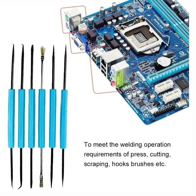 6pc Soldering Pick Tool Repair Kit for Precision Electronics Repair - Dukes Supplies