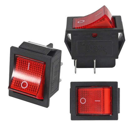 KCD4 2 Position Rectangular Rocker Switch 4 Pin 250V 16A ON OFF Large Heavy Duty - Dukes Supplies