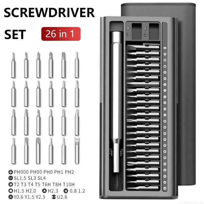 Multifunction 26 in 1 Precision Screwdriver Set Magnetic Screwdriver Repair Kit - Dukes Supplies
